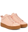 BOTTEGA VENETA QUILT LEATHER PLATFORM SNEAKERS,P00585916