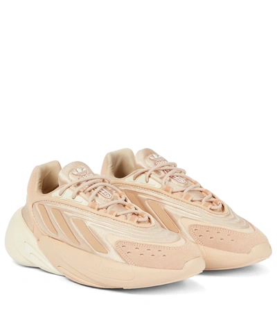 Adidas Originals Ozelia Sneakers In Beige And Oatmeal-neutral