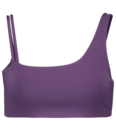 Live The Process Crescent Asymmetric Sports Bra In Purple