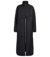Ganni + Net Sustain Quilted Recycled Ripstop Coat In Black