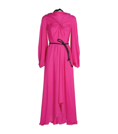 Roland Mouret Silk Draped Ivel Dress In Pink
