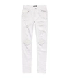 AMIRI AMIRI MX1 DISTRESSED SKINNY JEANS,17308296