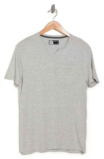 X-ray Notch Neck Pocket T-shirt In Grey