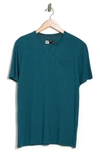 X-ray Notch Neck Pocket T-shirt In Teal