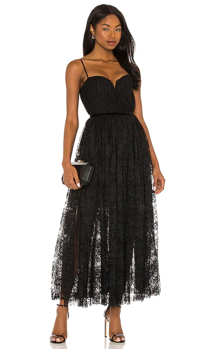 Sau Lee Selena Lace Dress In Black