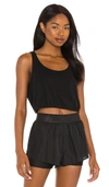 Alo Yoga Cool Breeze Crop Tank In 黑色