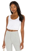 Alo Yoga Cool Breeze Crop Tank In 白色