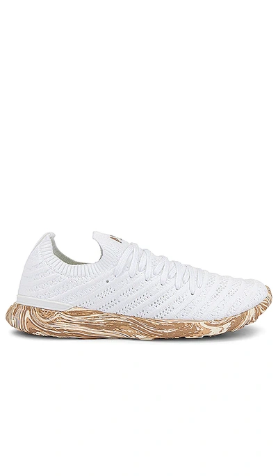 Apl Athletic Propulsion Labs Techloom Wave Hybrid Running Shoe In White  Almond  & Marble