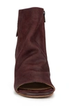 Vintage Foundry Sabrina Leather Block Heel Bootie In Burgundy