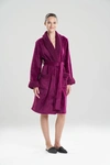 Natori Plush Sherpa Cozy Wrap Robe With Pockets + Belt In Jewel Violet