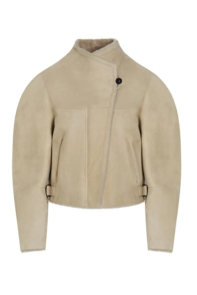 Isabel Marant Acacina Suede And Shearling Jacket In Ecru