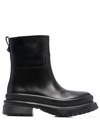 Valentino Garavani Roman Stud Leather Boots In Schwarz