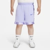 Nike Dri-fit Elite Big Kids' Basketball Shorts (extended Size) In Purple Pulse,lapis