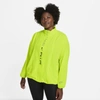 Nike Women's Air Dri-fit Running Jacket (plus Size) In Yellow
