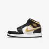 Jordan Air  1 Mid Big Kids' Shoes In White,black,pollen