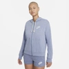 Nike Sportswear Gym Vintage Women's Full-zip Hoodie In Ashen Slate,sail