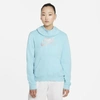Nike Sportswear Club Fleece Women's Funnel-neck Glitter Hoodie In Copa