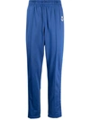 Isabel Marant Logo-print Straight Leg Trousers In Blue
