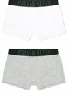 Calvin Klein Logo-waistband Boxers Set Of 2 In White