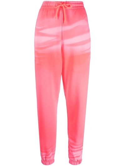 Alexander Wang Garment-dyed Lounge Track Trousers In Pink