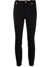 Versace Jeans Couture Mid-rise Panelled Leggings In Black