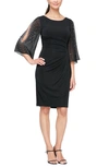 Alex Evenings Beaded Sheath Dress In Black