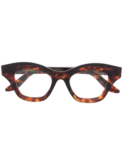 Lapima Tessa Petit Square-frame Glasses In Braun