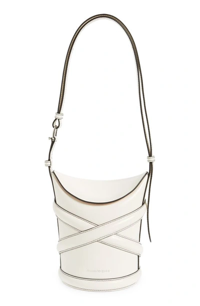 Alexander Mcqueen The Curve Small Leather Shoulder Bag In Soft Ivory