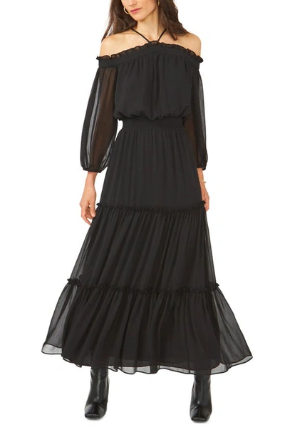 knee length dresses for ladies Long Sleeve Tiered Maxi Dress – The Dress Outlet main image 1