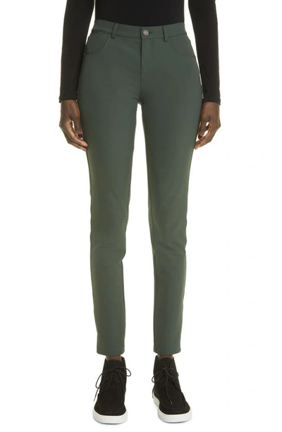 Lafayette 148 Mercer Acclaimed Stretch Skinny Pants In Dark Seaweed