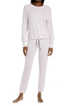 Ugg (r) Gable Brushed Drawstring Pullover & Joggers Lounge Set In Lilac Heather
