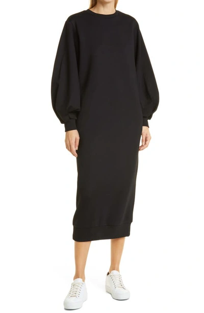 ted baker black dress long sleeve Ted Baker Ivylou Sheer Sleeve Bodycon Midi Dress In Black