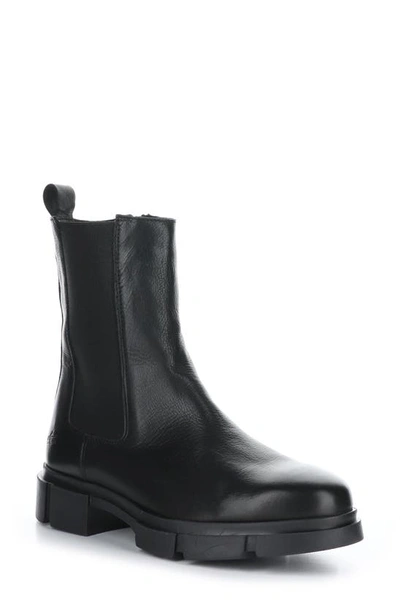 Bos. & Co. Lock Waterproof Chelsea Boot In Black Feel Leather