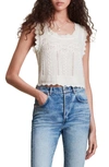 Allsaints Vanessa Crop Sweater Tank In Chalk White