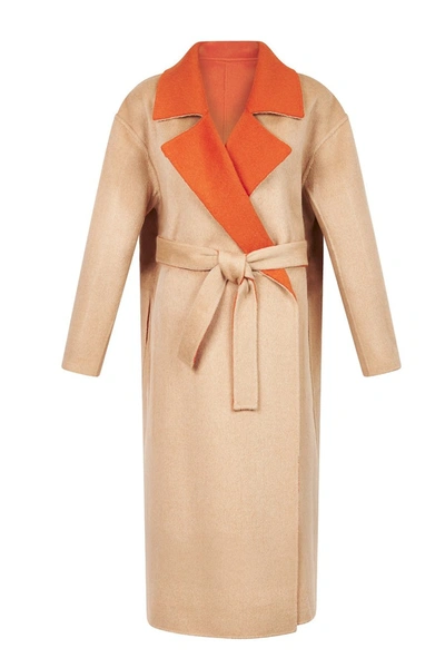 Midnight Neon Orange Satin Wrap Around Bow Pointed Toe Court