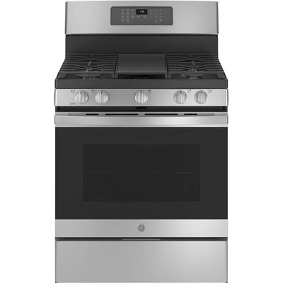 Ge 5.0 Cu. Ft. Stainless Gas Convection Ran With No Preheat Air Fry
