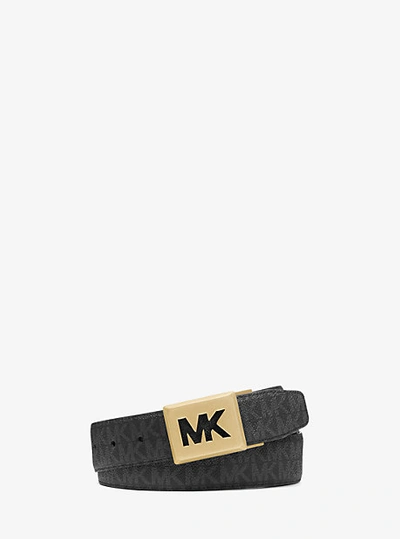 Michael Kors Logo Belt In Black