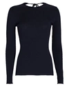 Victoria Beckham Open-back Ribbed Merino Wool Sweater In Navy