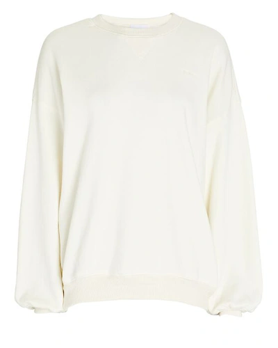 Sablyn Frankie Oversized Cotton Terry Sweatshirt In White