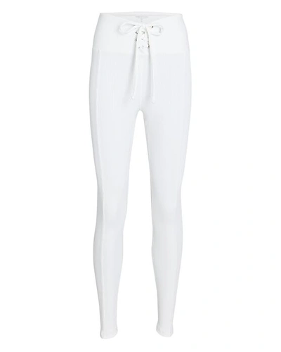 Year Of Ours Years Of Ours Football Lace-up Leggings In White