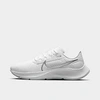 Nike Women's Air Zoom Pegasus 38 Running Sneakers In White/metallic Silver/pure Platinum/wolf Grey
