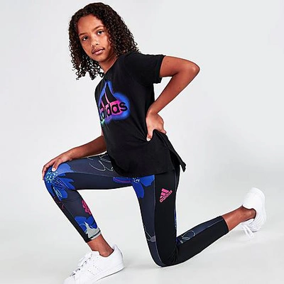 Adidas Originals Kids' Adidas Girls' Aop Pocket Leggings In Black/multi