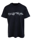 GIVENCHY MAN GIVENCHY BARBED WIRE VINTAGE BLACK OVERSIZE T-SHIRT,BM716Y3Y6B 001