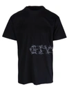GIVENCHY MAN GIVENCHY BARBED WIRE VINTAGE BLACK OVERSIZE T-SHIRT,BM71733Y6B 001