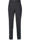Maison Margiela Grey High-waisted Slim-fit Trousers In Grau