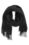 Rag & Bone Addison Recycled Wool Scarf In Charcoal