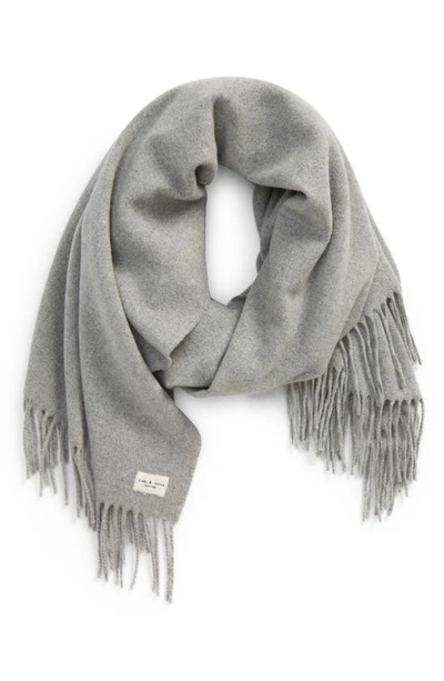 Rag & Bone Addison Recycled Wool Scarf In Midgrey