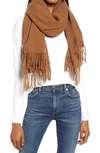 Rag & Bone Recycled Wool Mercer Classic Scarf In Bronze