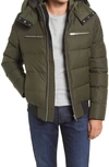 Moose Knuckles Peace River Shell-down Bomber Jacket In Military Green
