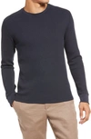 Vince Pima Cotton Blend Thermal Waffle Knit Tee In Coastal